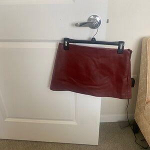 Reformation leather skirt